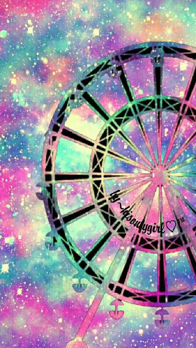 Colorful Ferris Wheel Sparkle Galaxy Wallpaper I Created For The