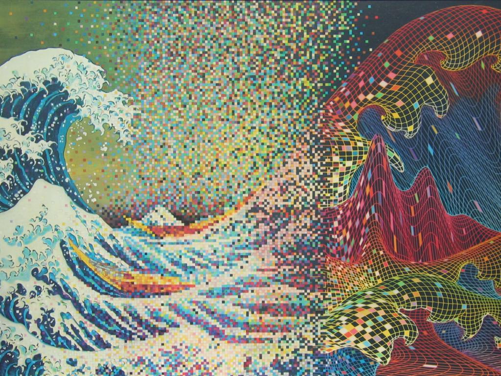 Psychedelic The Great Wave Off Kanagawa Normal