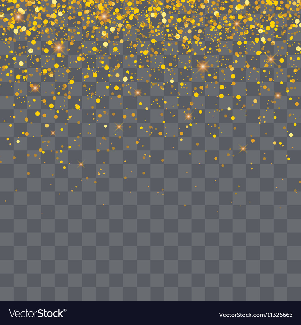Gold Glitter Particles Background Effect Vector Image