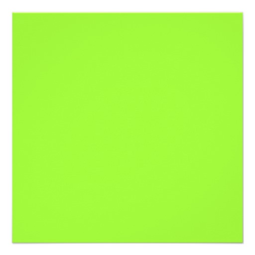 Plain Lime Green Background 525x525 Square Paper Invitation Card
