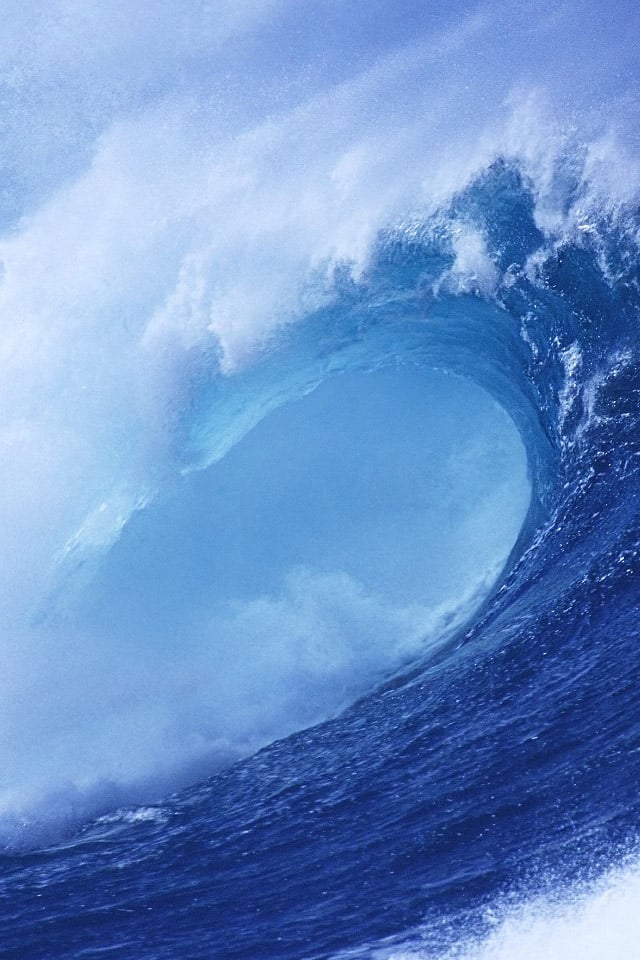 Wave default iOS 6 iPhone 44s wallpaper and background
