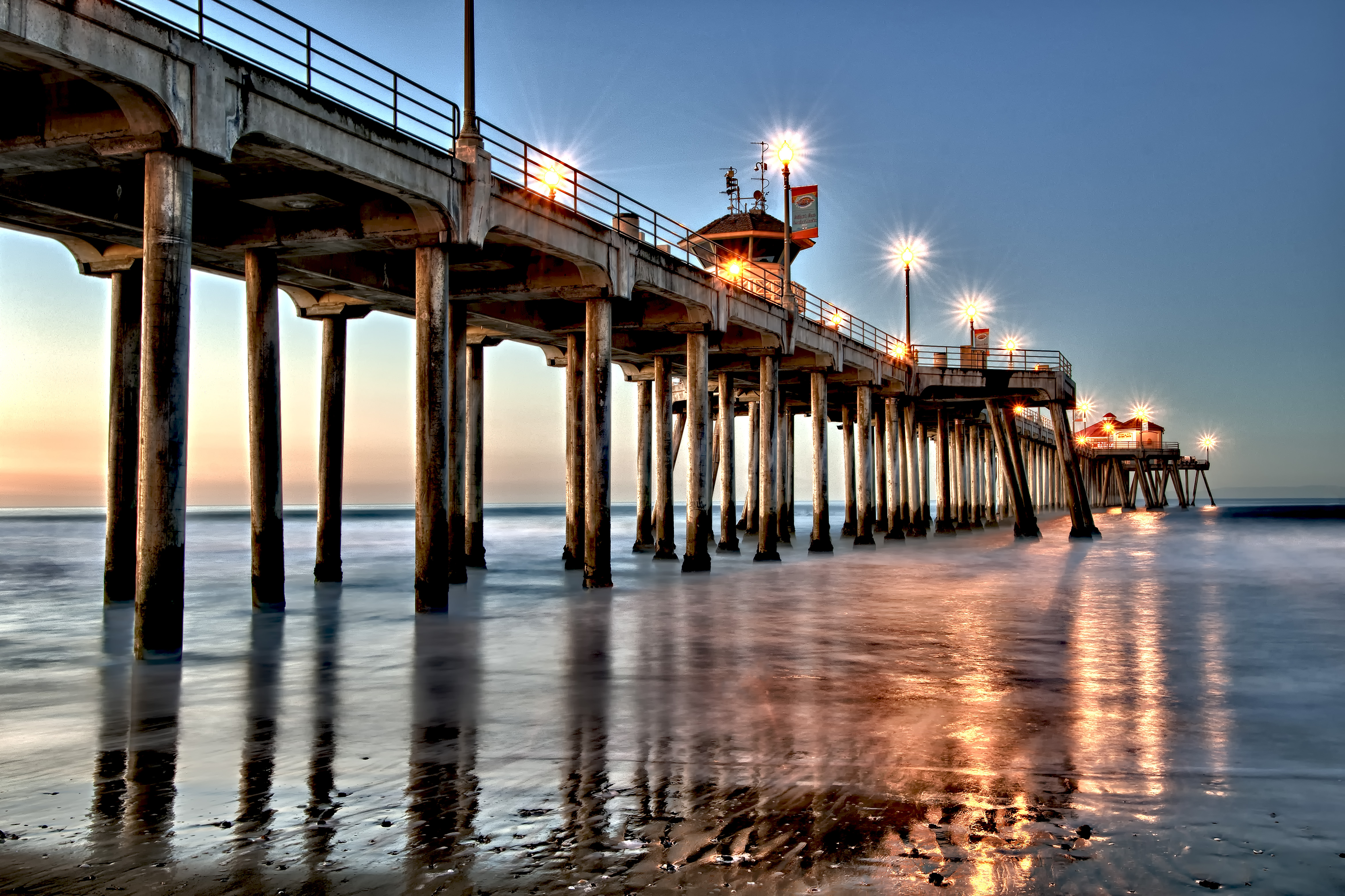 Huntington Beach Ca Pier HDr Places Explore