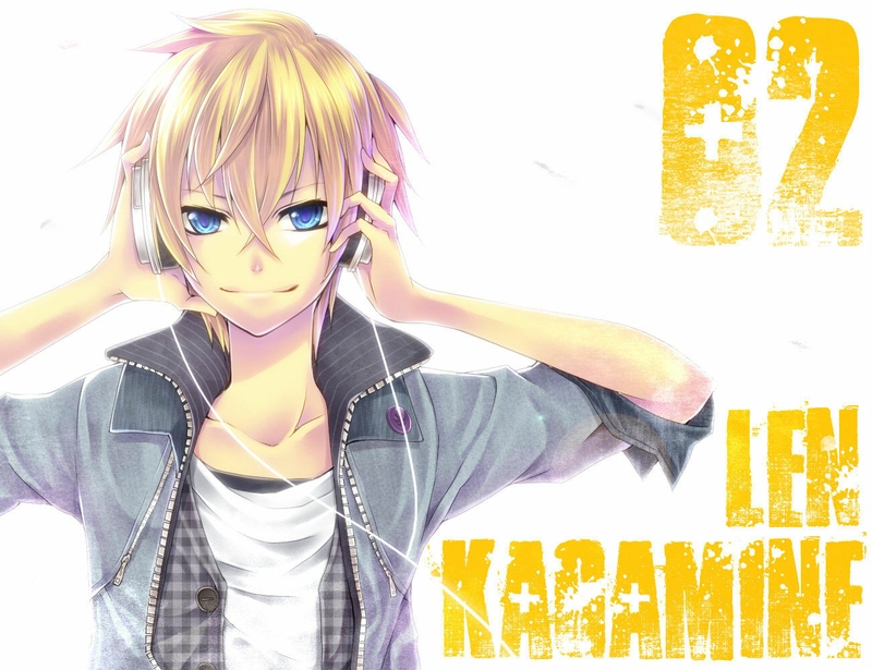 Headphones Vocaloid Kagamine Len Anime Boys Wallpaper