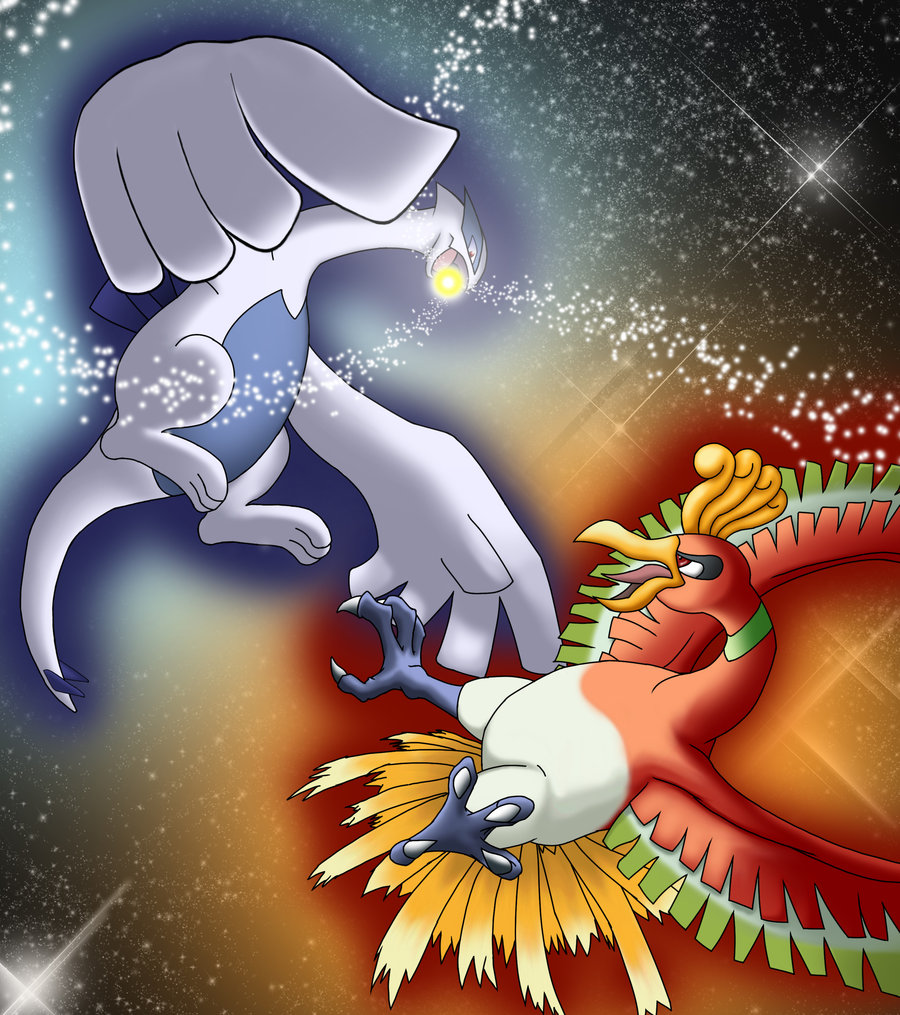 Lugia Ho Oh Battlefield By Nickthecharmander