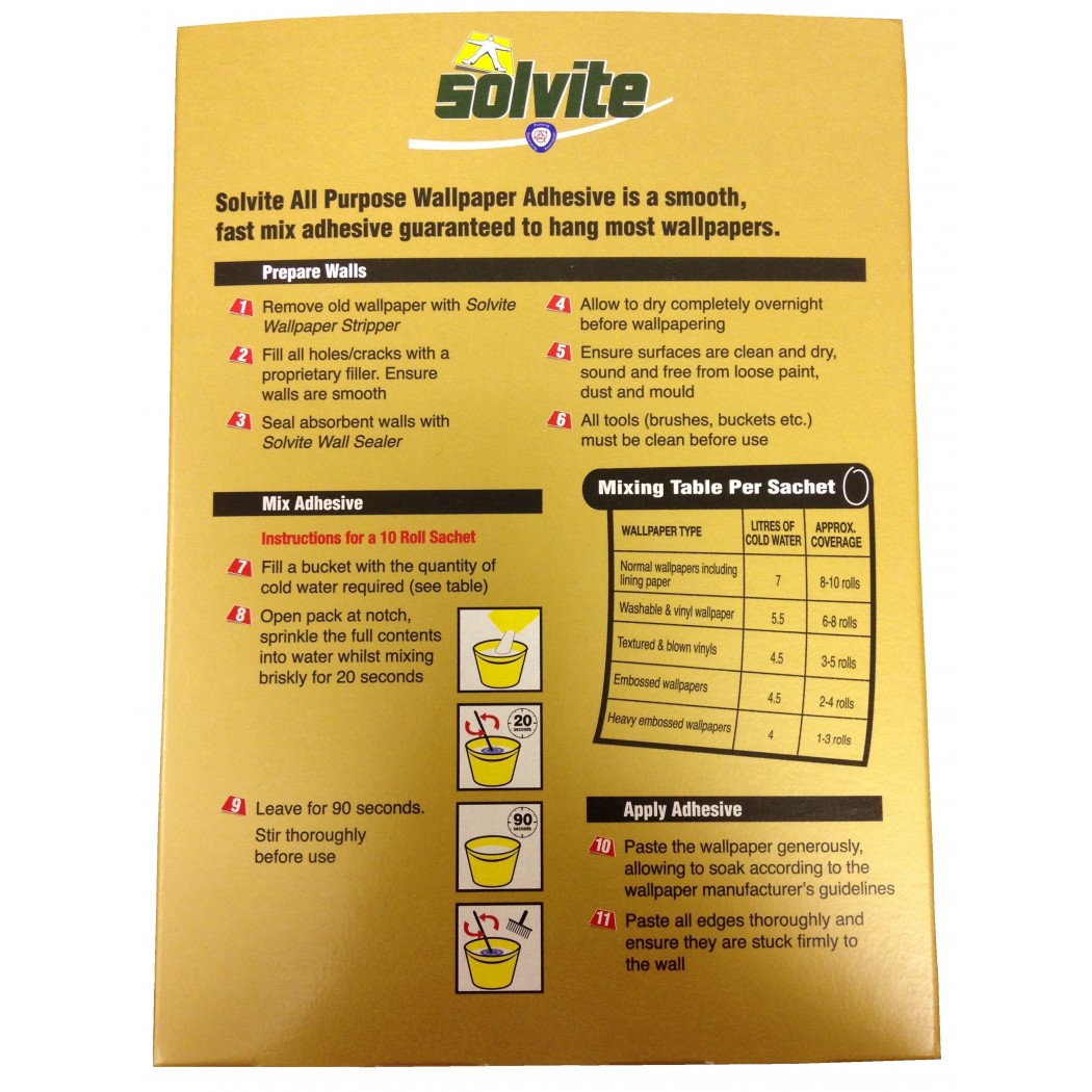 Solvite Extra Strong Wallpaper Adhesive Trade Box Roll Pack