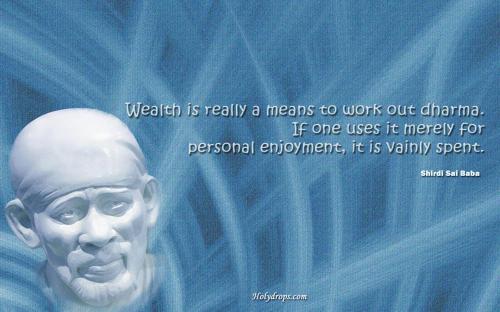Quotes Wallpaper Sai Baba Quote On Wealth