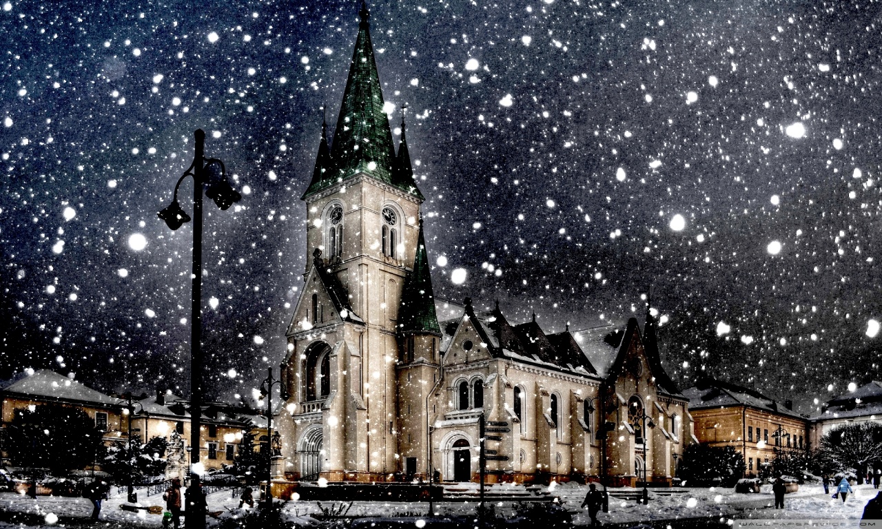 Snow City Winter Season HD Wallpaper Stylish HD Wallpaper