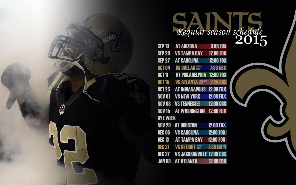 Schedule Wallpaper New Orleans Saints