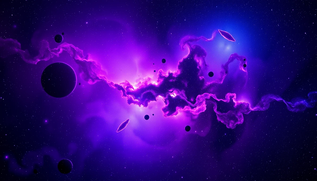 Purple And Blue Galaxy Wallpaper