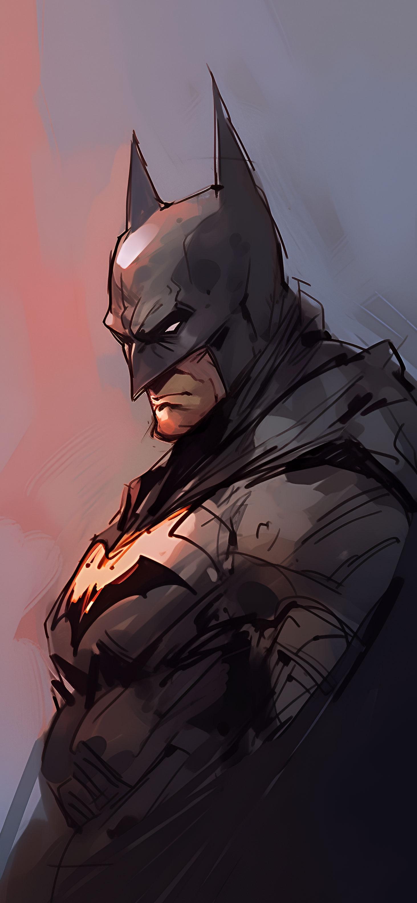 Gritty Batman Aesthetic Sketch Wallpaper Superhero