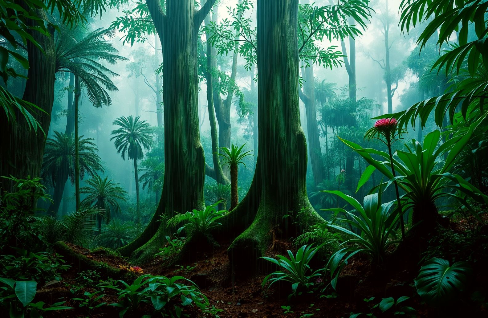 Rainy Forest Wallpaper