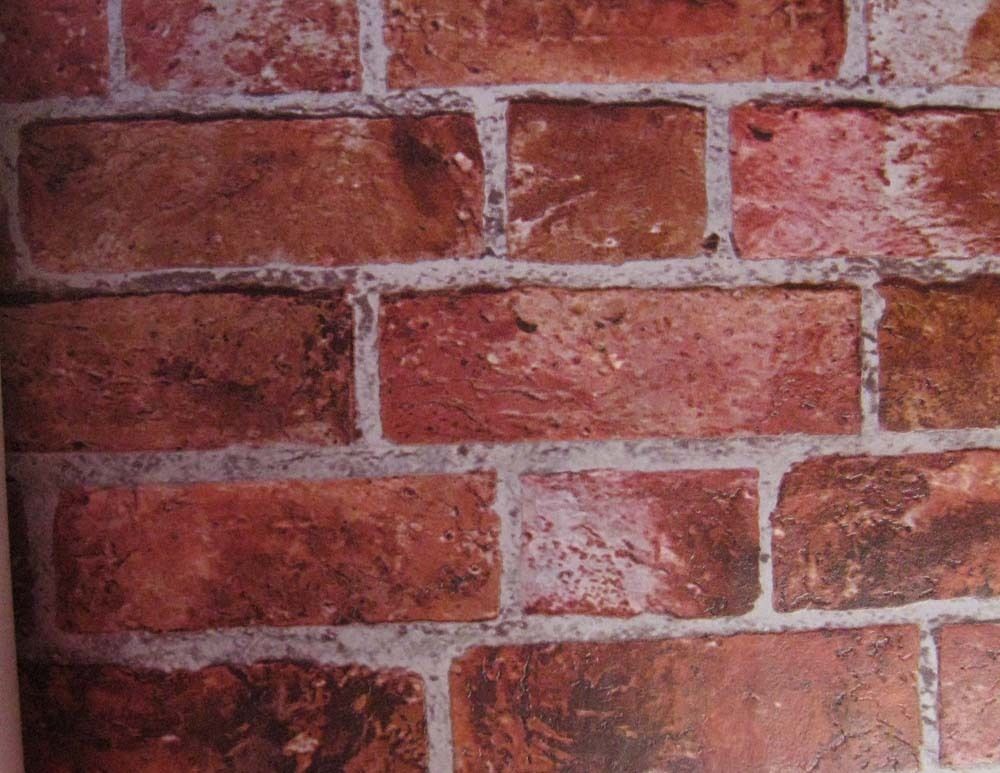 Rustic Brick Wallpaper Aged Red With Texture He1044