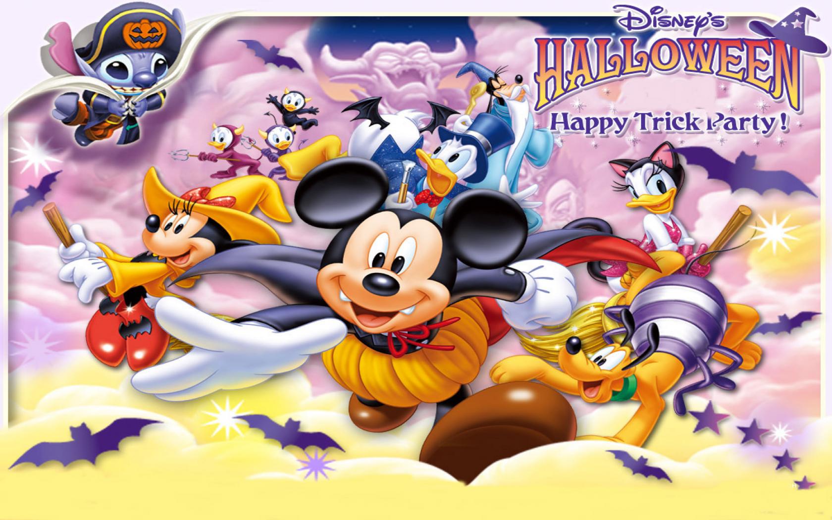 Cute Disney Halloween Background Wallpaper HD