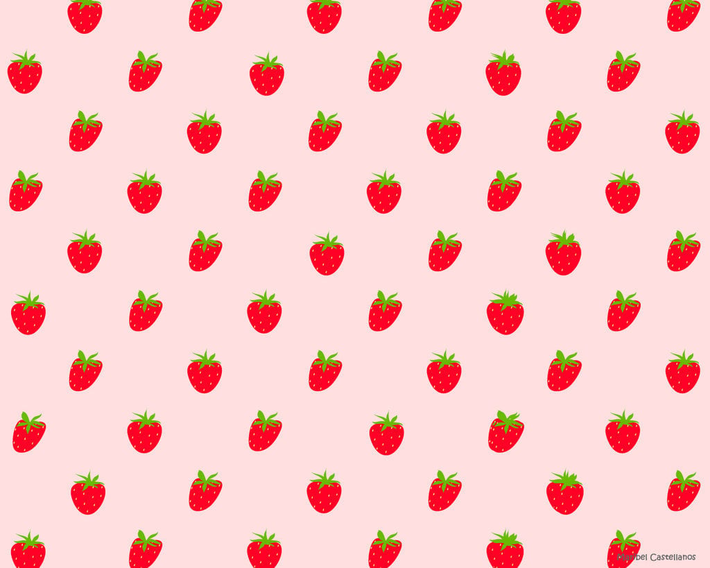 Strawberry Wallpaper by Marsapan 1024x819