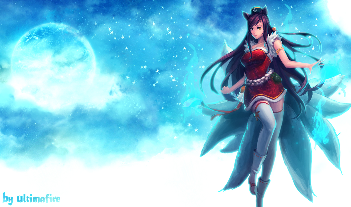 Wallpaper League Of Legend Ahri The Nine Taile By Ultimafire
