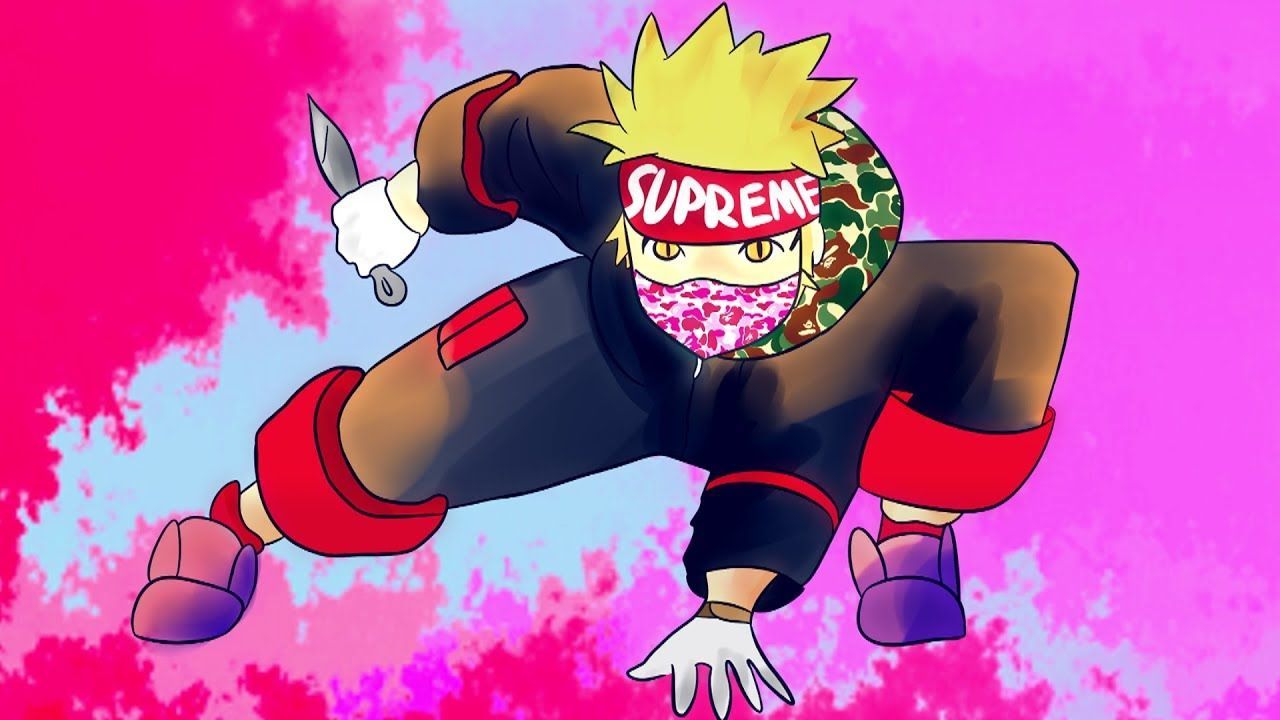 Anime Characters Wearing Supreme Wallpaper On