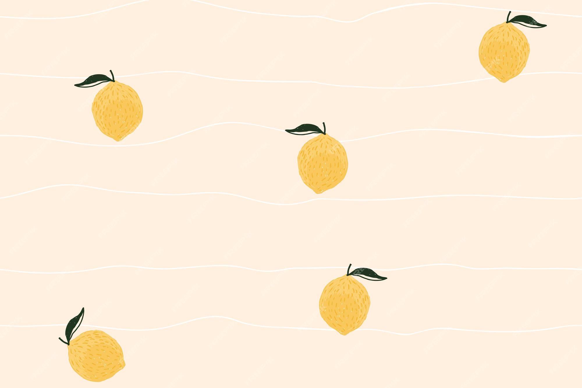 Vector Lemon Background Desktop Wallpaper Cute