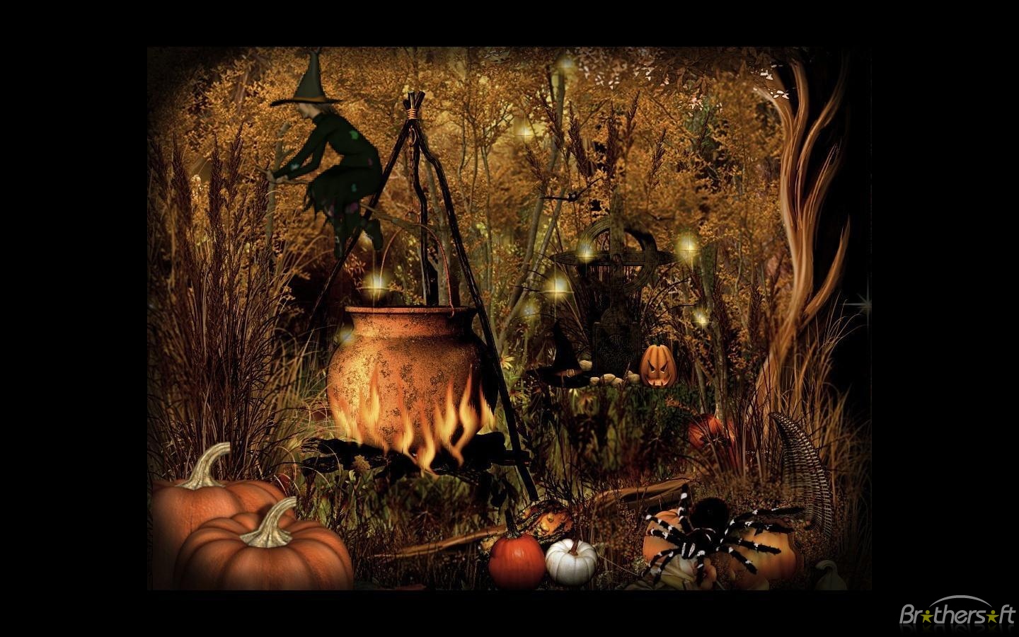 Artsy Halloween Scenes Screensaver