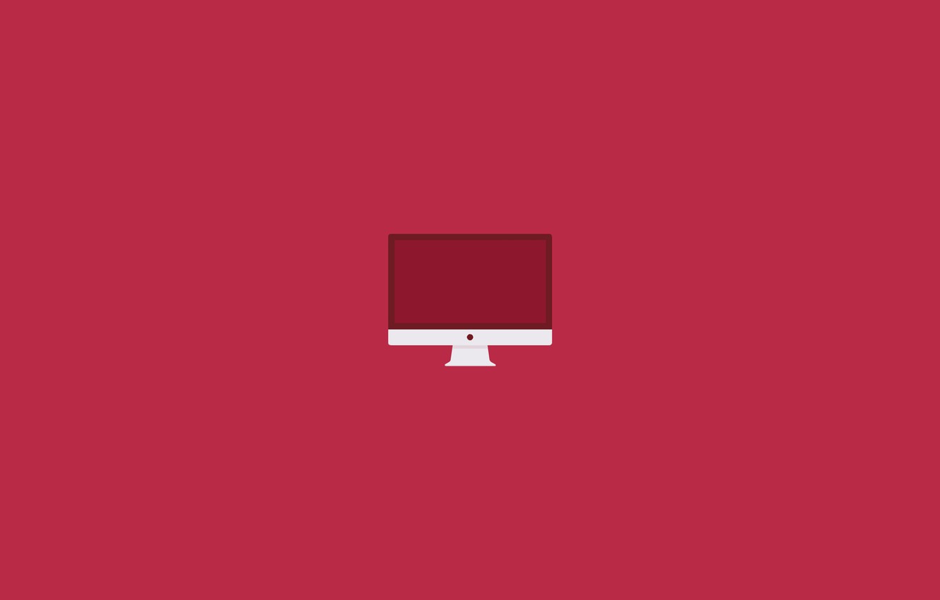 Wallpaper Puter Red Background Color Mac Apple Minimalism