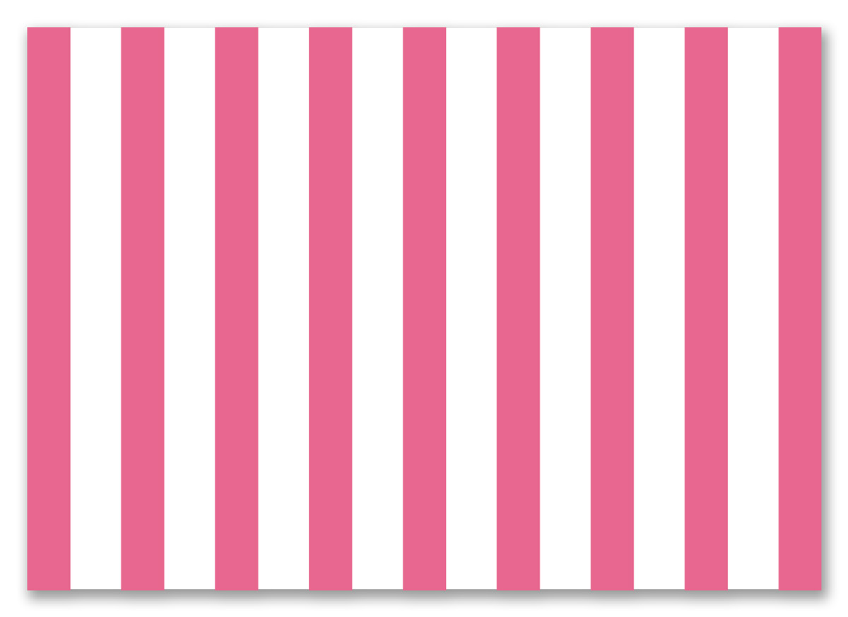 Perfect Pink Striped Notecard
