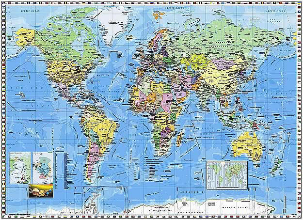 World Map Wallpaper Murals