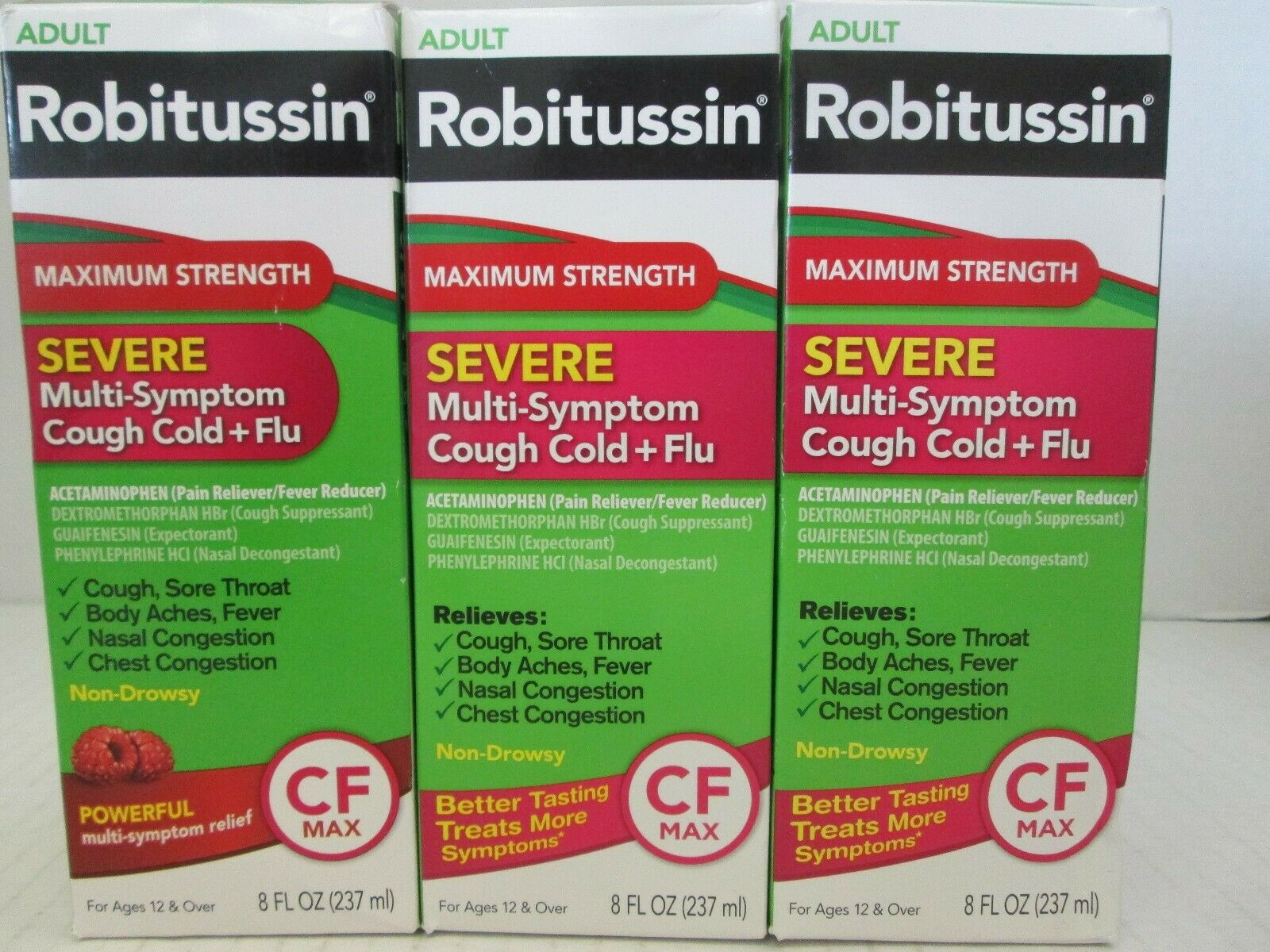 Robitussin Severe Multi Symptom Cough Cold Flu Fl Oz Each