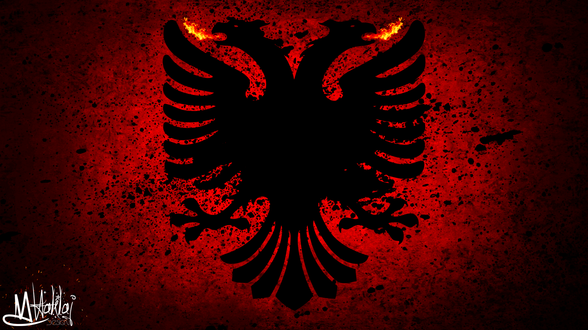 Albanian Flag Grunge By Marjol1