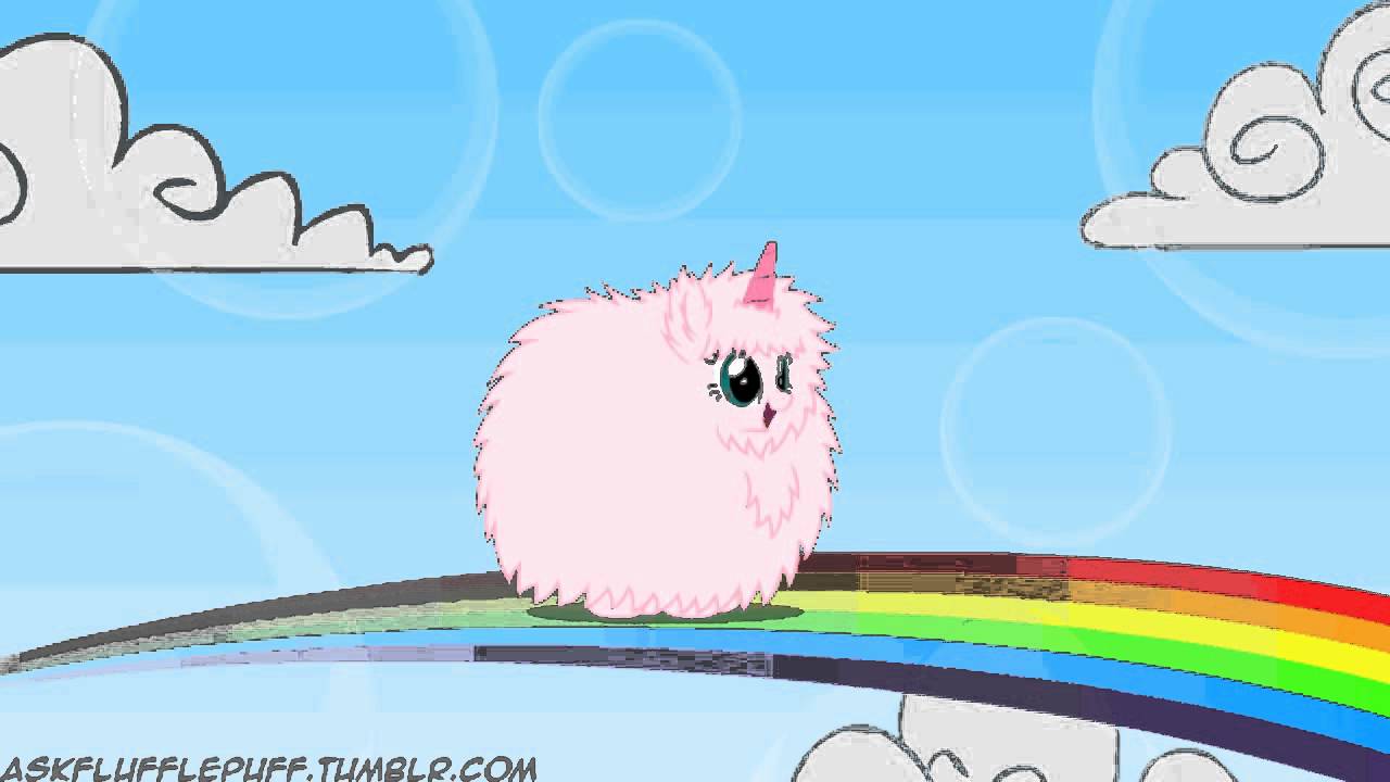 Pink Fluffy Unicorn Dancing On Rainbow Minutes Fluffle Puff