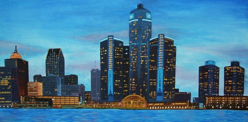Detroit Skyline Wallpaper