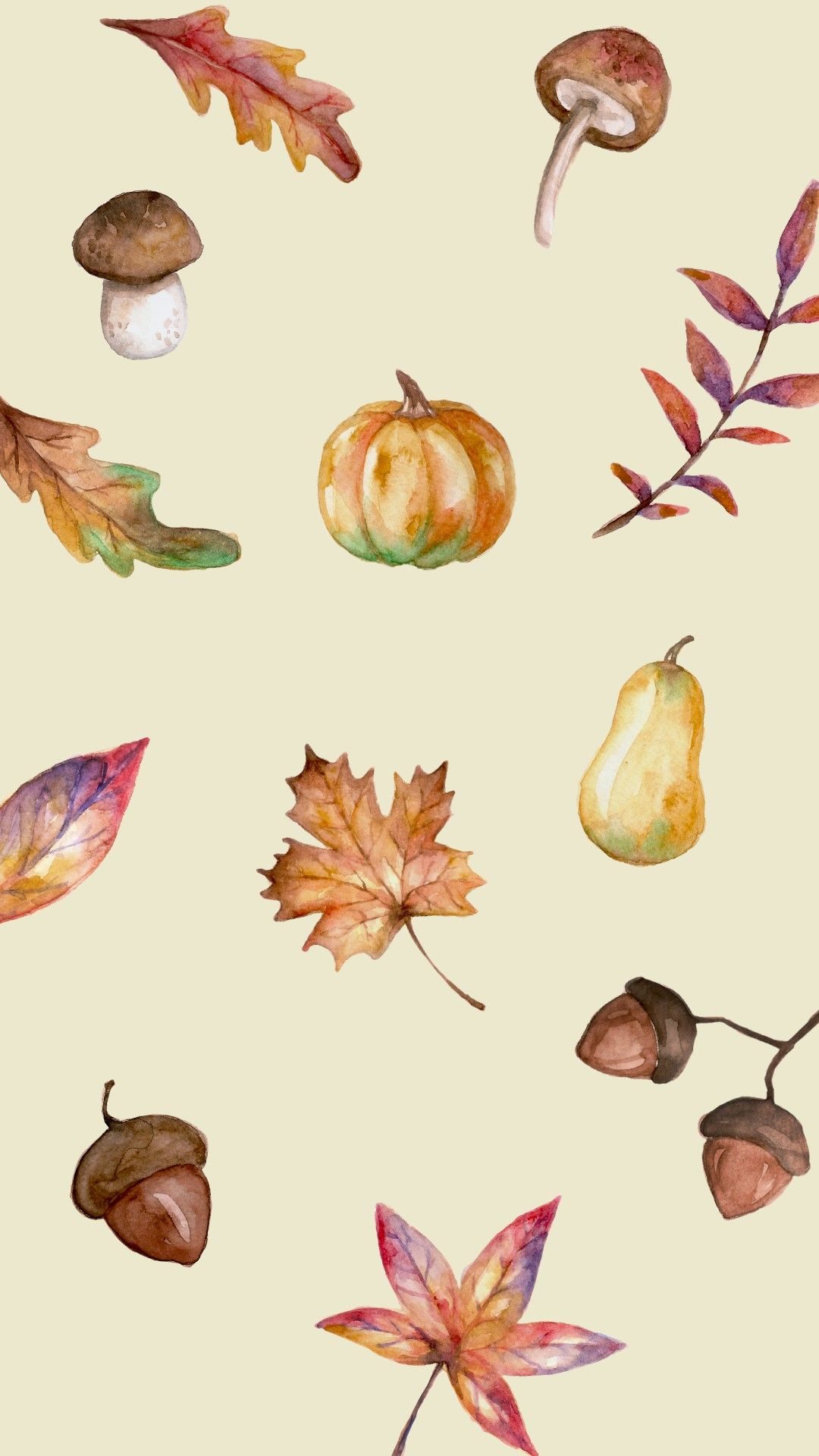Mobile Autumn Minimalist Wallpaper