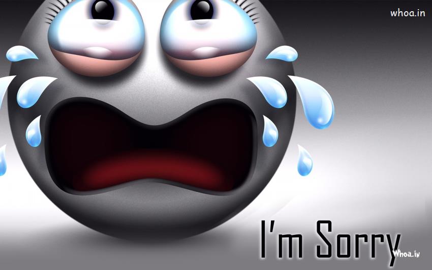 3d HD With Sad Smily Face Wallpaper Sorry