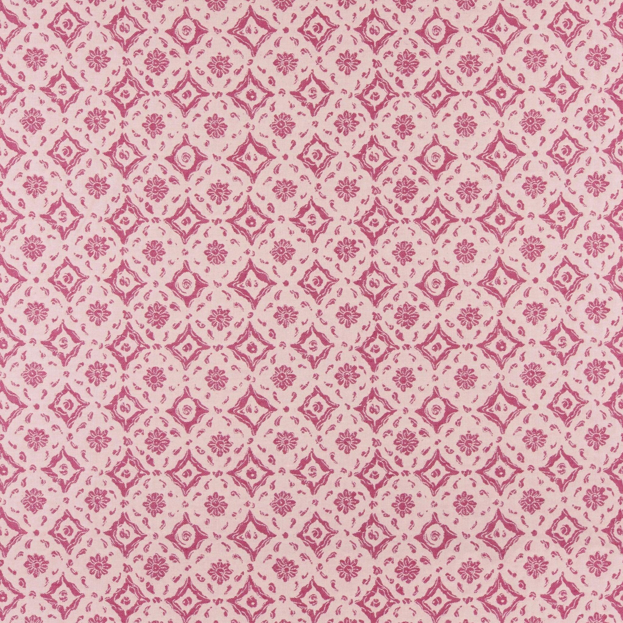 Floral Tile Pink Fabric Penny Morrison