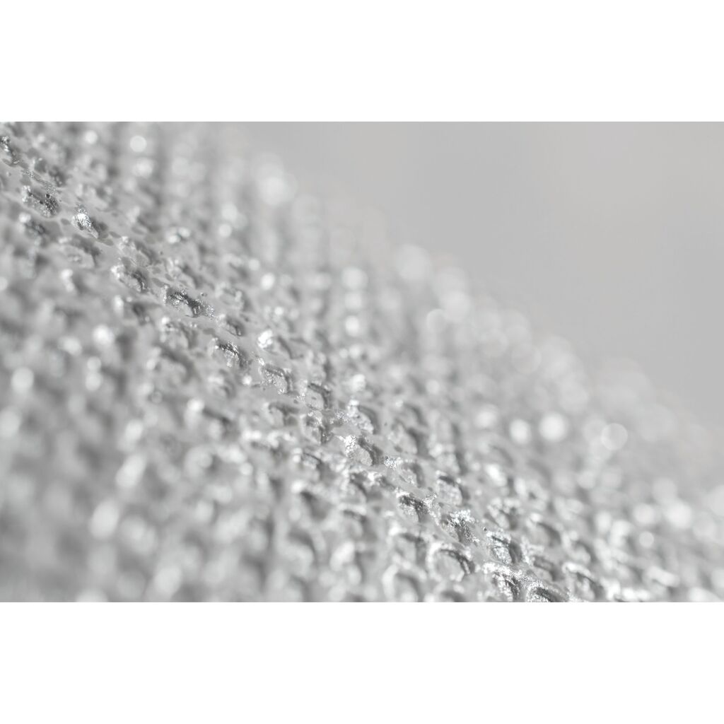 Chenille Silver Wallpaper White Boutique