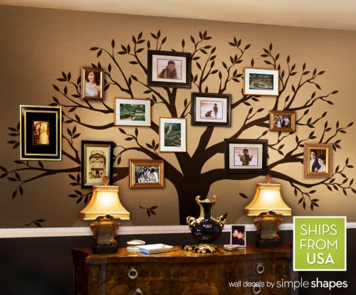 Spacious Family Tree Decal Wall