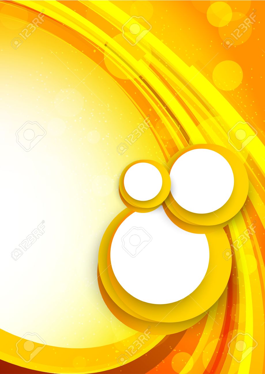 Abstract Background In Orange Color With Circles Royalty