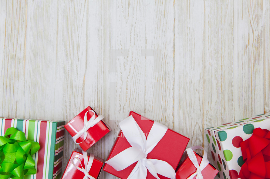 Christmas Gifts Background With Copy Space Photo Lightstock