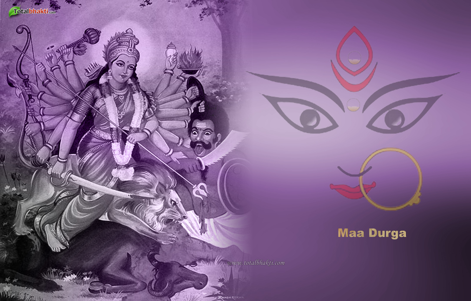  Hindu wallpaper Maa Durga Wallpaper Purple White and Gray