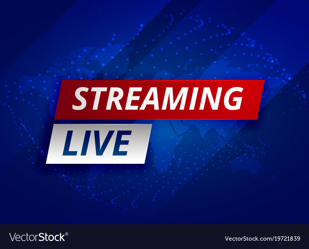 Streaming Live News Background Template Royalty Vector