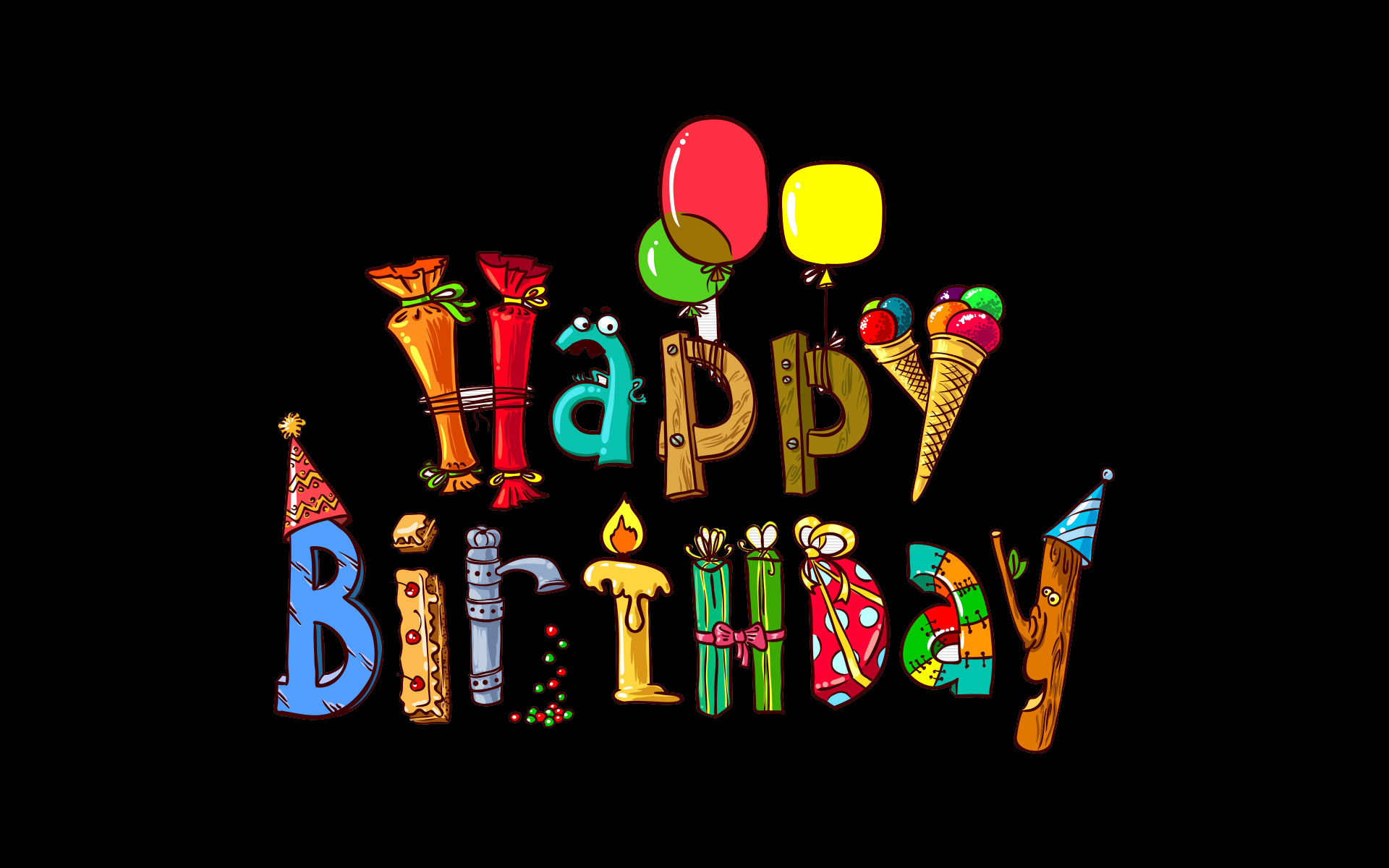 Funny Happy BirtHDay Greetings Wallpaper With