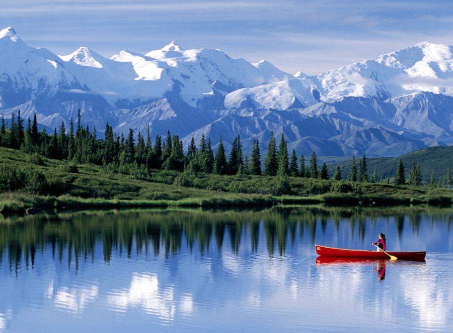 Canoe On Wonder Lake Denali National Park Alaska Pixdaus