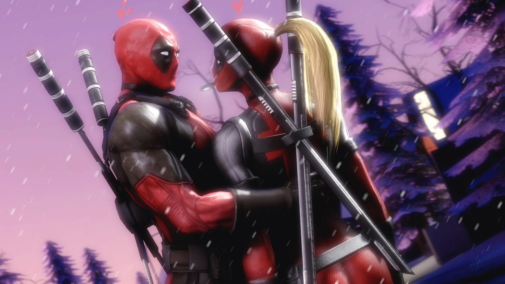 Lady Deadpool Computer Wallpaper Desktop Background