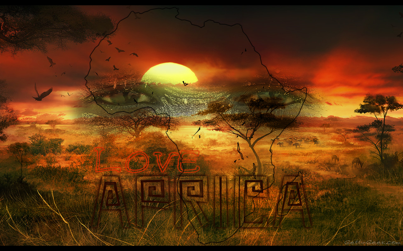 Found Using Google Image To Make A Wallpaper With The Theme Africa