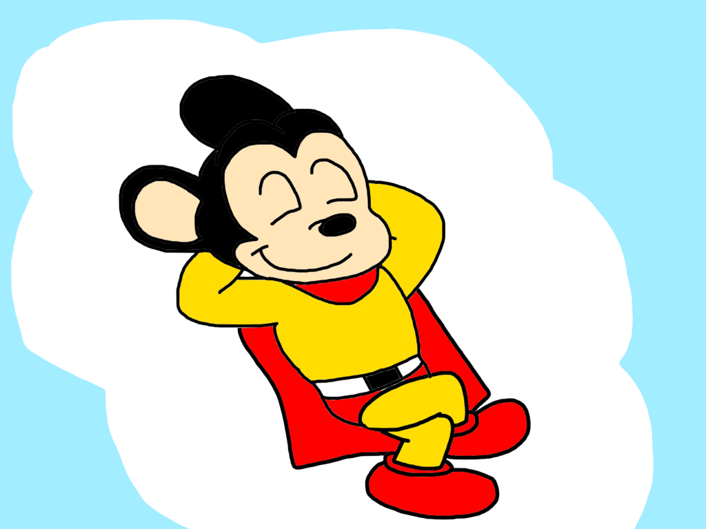 Mighty Mouse Napping At Cloud By Marcospower1996