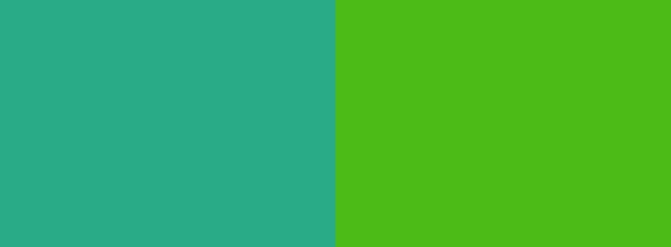 Jungle Green and Kelly Green Two Color Background