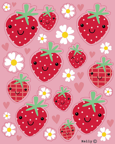 Dangerouslola Strawberry Kawaii Background