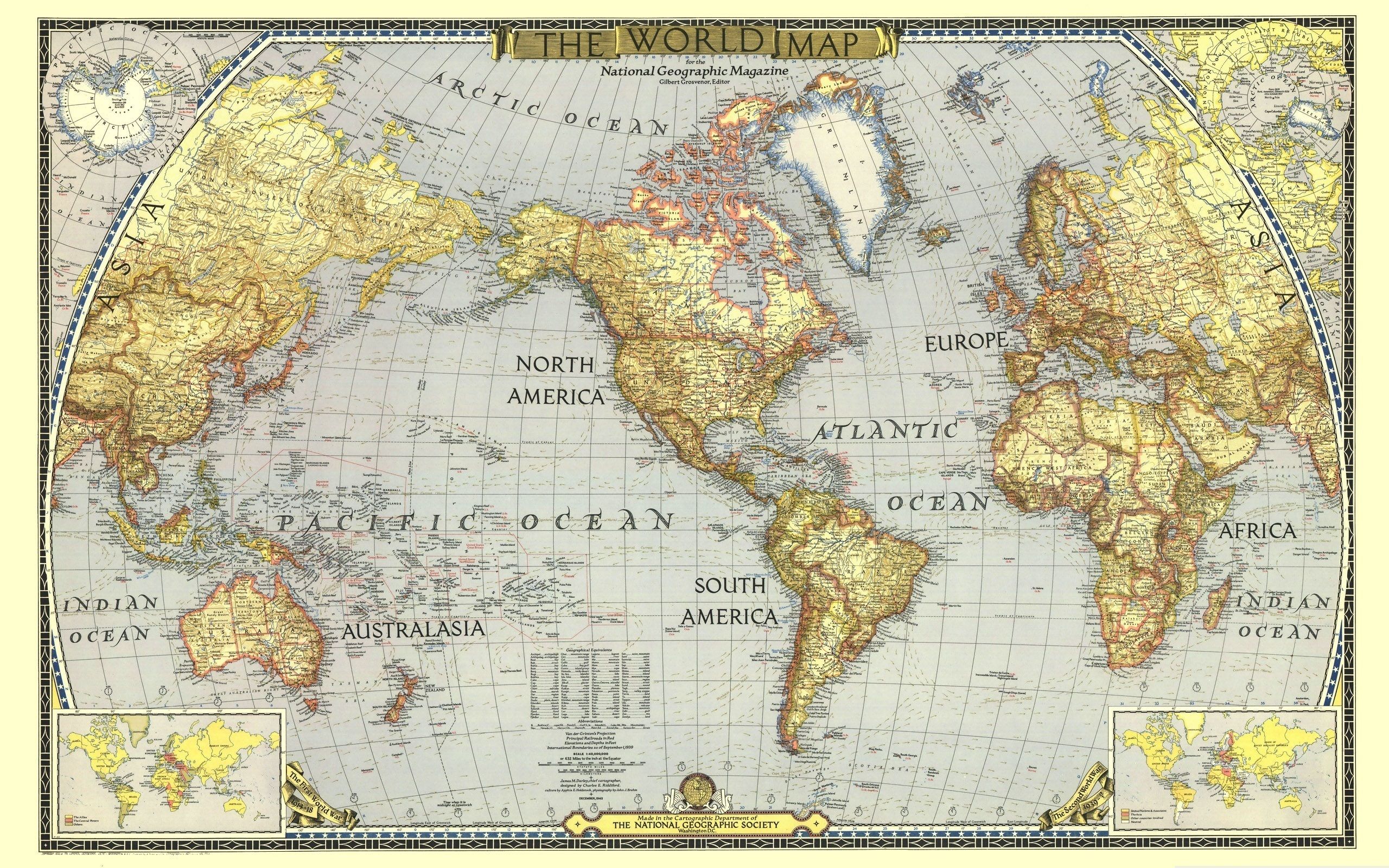National Geographic World Map Wallpaper Papel De Parede Mapa