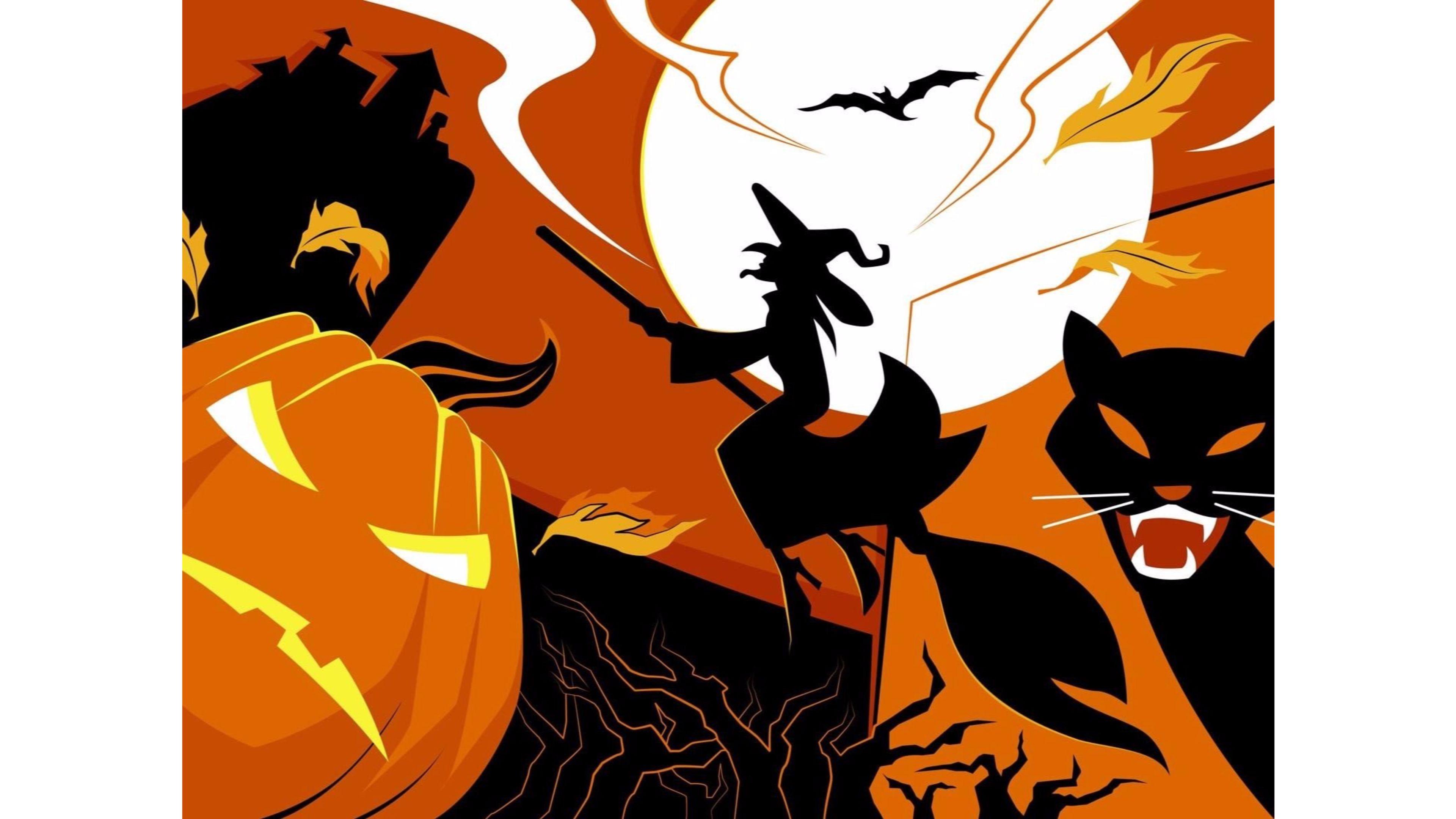 Witches Night Happy Halloween 4K wallpaper