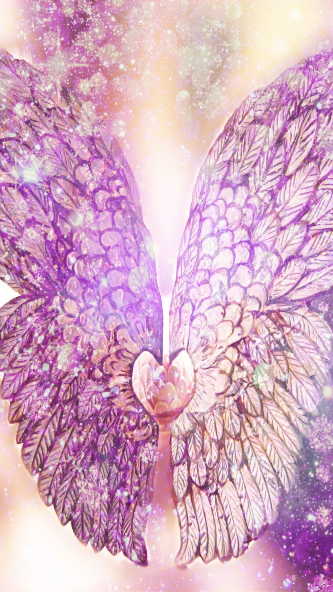 Angel Wings Galaxy Made By Me Feathers Pink Glitter
