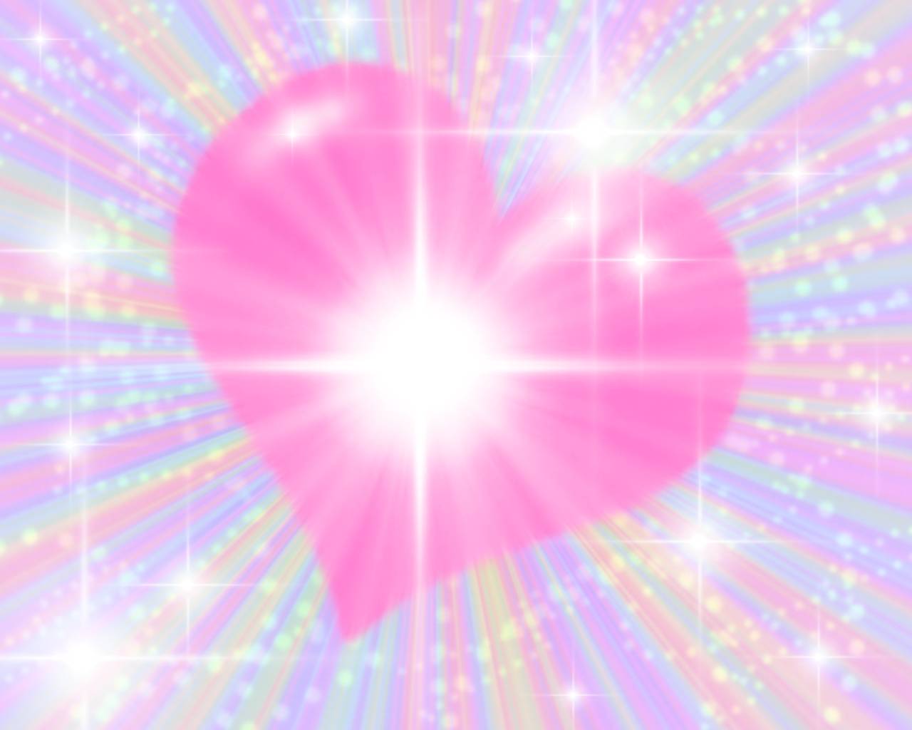 Pink Starburst Heart Background Background Wallpaper