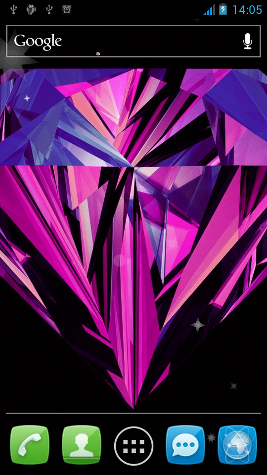 Purple Diamonds Live Wallpaper Screenshot